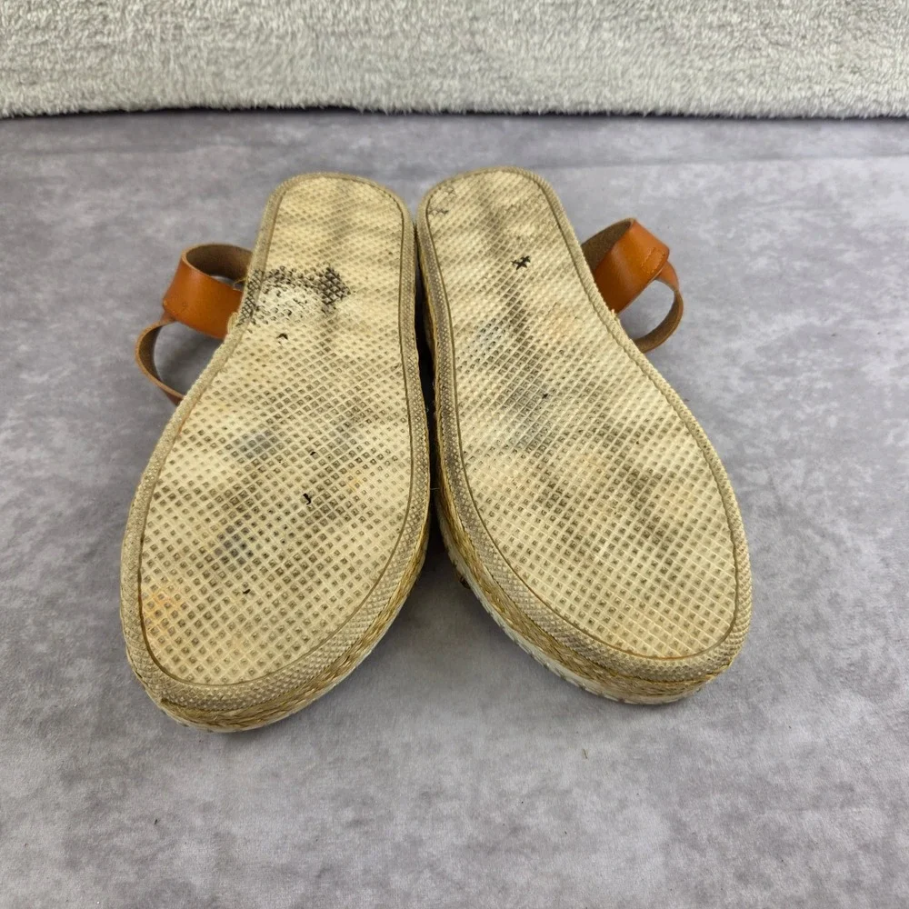 Torrid Womens Brown Raffia Braided Strappy Espadrille Platform Sandals Size 9